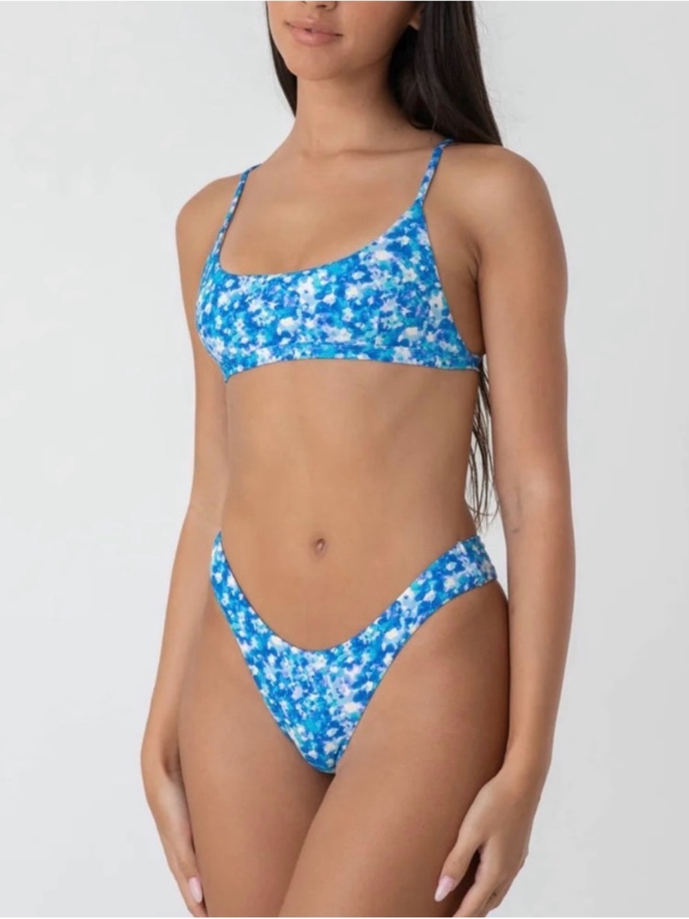 Bright Swimwear Bali Top and Bottom in Aqua Floral